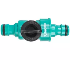 Łącznik z zaworem - do węży ogrodowych Khayner Garden - K6CA