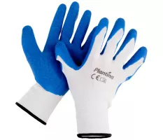 Rękawice ochronne biało-niebieskie Plantina