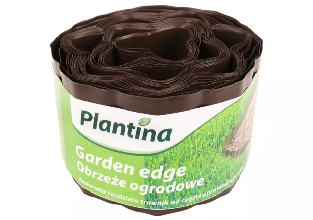 Obrzeże trawnikowe 10cm x 9m Plantina - brązowe