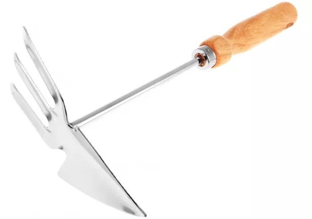 Motyczka ogrodowa dwustronna z drewnianą rączką Khayner Garden