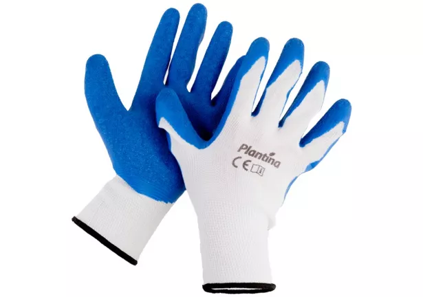 Rękawice ochronne biało-niebieskie Plantina