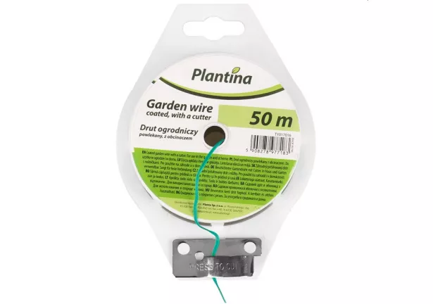 Drut ogrodniczy powlekany 50m + obcinacz Plantina