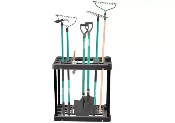 Stojak na narzędzia ogrodnicze z metalowymi nogami Plantina